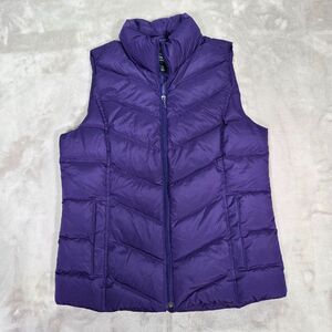 Land’s End Women’s Down Puffer Vest Purple Small 80/20 Insulated